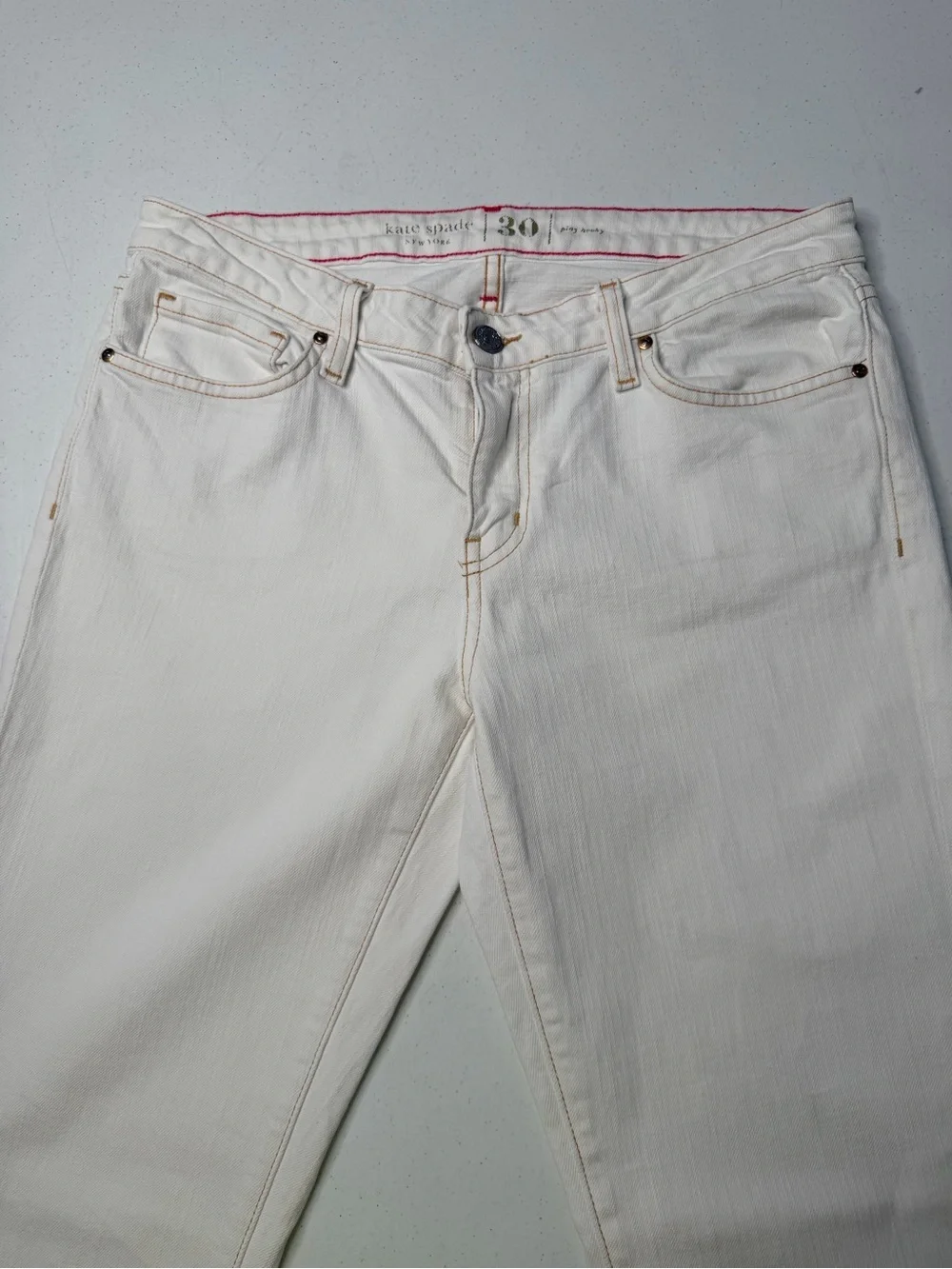 kate spade white skinny